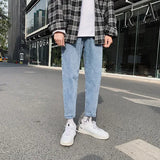 Wiaofellas  -  NEW Jeans Men Male Jeans Mens Men'S Classic Fashions Pants Denim Biker Pant Slim Baggy Straight Trousers Designer