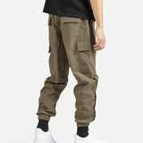 WIAOFELLAS  -  Men Thin Cargo Pants Men Solid Color Beam Feet Long Pants Male Fashion Hip Hop Casual Streetwear Joggers Trousers