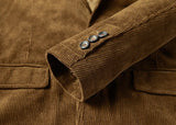 WIAOFELLAS  -  Corduroy Men's Casual Blazer New Fashion Male Fit Slim Jackets And Coats Men Blazer Outwear Suit Vetement Homme  MY155