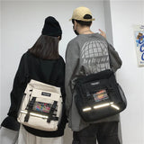 WIAOFELLAS  -  NEW Real Photo Canvas Bag Cute Joker Girl Shoulder Bag Student Class Forest Postman Bag Messenger Bag