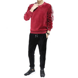 WIAOFELLAS  -  Conjunto Hombre Autumn Casual Cotton Sportswear Jacket Tracksuit Fashion 2 Piece Sweatshirt Sweatpants Sets Men