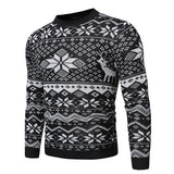 WIAOFELLAS  -  Autumn Winter Men O-neck Pullover Patchwork Warm Soft Thick Comfortable Clothes Knitted Casual Cotton Hombre Sweater Pull Homme