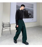 WIAOFELLAS  -  Autumn Korean style Personalized corduroy pants men casual loose wild green corduroy pants for men trousera,size M-XL
