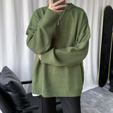 Wiaofellas  -  Autumn Winter Mens Warm Knitted Sweaters Pullover Men Vintage Casual Loose Sweater Male O-neck Long Sleeve Jumpers F394