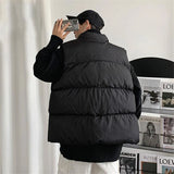 WIAOFELLAS  -  Men Jacket Vest Autumn Winter Fashion Warm Thick Cotton Coats Leisure Streetwear Loose Outerwear Male Sleeveless Vest