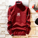 Wiaofellas  -  NEW Autumn New Men's Turtleneck Sweaters Pullover Male Solid Color Slim Fit Turtleneck Sweater Tops Knitted Pullovers M-3XL