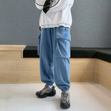 Wiaofellas  -  Autumn/winter Overalls Men's Thick Casual Pants Fashion Trousers Loose Straight Trousers Streetwear Men  Men Joggers