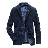 WIAOFELLAS  -  Corduroy Men's Casual Blazer New Fashion Male Fit Slim Jackets And Coats Men Blazer Outwear Suit Vetement Homme  MY155