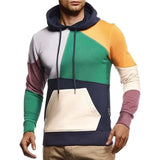 WIAOFELLAS  -  Men's Sweatshirt Color Block Hoodies Pullover Jacket Patchwork Hoodies Men Casual Hoodies Hip Hop Hooded Sweatshirts Autumn