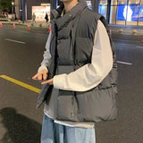 WIAOFELLAS  -  Men Jacket Vest Autumn Winter Fashion Warm Thick Cotton Coats Leisure Streetwear Loose Outerwear Male Sleeveless Vest