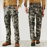 WIAOFELLAS  -  Spring Autumn Men Cargo Pants Cotton High Quality Camouflage Straight Trousers Men Pants Size 38