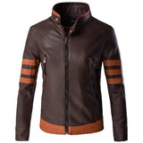 WIAOFELLAS  -  Mens wolverine leather Jackets Faux Leather Men Dropshipping zipper Clothes Thick fashion Motorcycle Biker top Coats plus 5XL