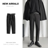 WIAOFELLAS  -  Suit Pants Men Slim Fit Fashion Business Society Black Dress Pants Men Solid Color Suit Pants Men Soffice Formal Trousers