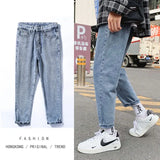 Wiaofellas  -  NEW Jeans Men Male Jeans Mens Men'S Classic Fashions Pants Denim Biker Pant Slim Baggy Straight Trousers Designer