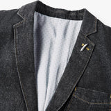 Wiaofellas  -  M-4XL Denim Blazer Men Jacket Cotton Autumn Spring Fashion Male Clothes Slim Fit Business Jean Coats Men Casual Suits  MY189