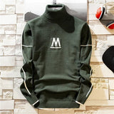 Wiaofellas  -  NEW Autumn New Men's Turtleneck Sweaters Pullover Male Solid Color Slim Fit Turtleneck Sweater Tops Knitted Pullovers M-3XL
