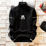 Wiaofellas  -  NEW Autumn New Men's Turtleneck Sweaters Pullover Male Solid Color Slim Fit Turtleneck Sweater Tops Knitted Pullovers M-3XL