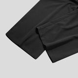 WIAOFELLAS  -  Men Straight Pants Joggers Solid Color Korean Streetwear Fashion Casual Trousers Men Loose Leisure Long Pants S-5XL INCERUN