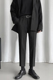 WIAOFELLAS  -  Suit Pants Men Slim Fit Fashion Business Society Black Dress Pants Men Solid Color Suit Pants Men Soffice Formal Trousers