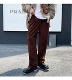 WIAOFELLAS  -  Autumn Korean style Personalized corduroy pants men casual loose wild green corduroy pants for men trousera,size M-XL