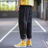 Wiaofellas  - Men's Summer Thin Overalls Men's Straight Loose Pants Anime Pants  Mens Fashion  Men Pants  Plaid Pants  Streetwear Men