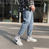Wiaofellas  -  NEW Jeans Men Male Jeans Mens Men'S Classic Fashions Pants Denim Biker Pant Slim Baggy Straight Trousers Designer