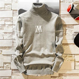 Wiaofellas  -  NEW Autumn New Men's Turtleneck Sweaters Pullover Male Solid Color Slim Fit Turtleneck Sweater Tops Knitted Pullovers M-3XL