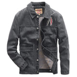 Wiaofellas  -  Denim Jacket Men Embroidery Motorcyle Coat Men's Fashion Streetwear Spring Autumn Male Cowboy Jackets Chaqueta Hombre MY252