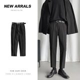 WIAOFELLAS  -  Suit Pants Men Slim Fit Fashion Business Society Black Dress Pants Men Solid Color Suit Pants Men Soffice Formal Trousers