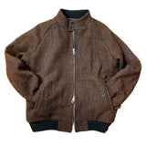 WIAOFELLAS  -  Fall/winter jacket men's Ivy Style American retro all-wool tweed stand-up collar short