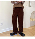 WIAOFELLAS  -  Autumn Korean style Personalized corduroy pants men casual loose wild green corduroy pants for men trousera,size M-XL
