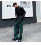 WIAOFELLAS  -  Autumn Korean style Personalized corduroy pants men casual loose wild green corduroy pants for men trousera,size M-XL
