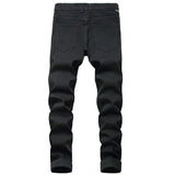 WIAOFELLAS  -  New Arrival Mens Ripped Hole Jeans Casual Slim Skinny Blue Black Jeans Men Trousers Fashion Male Hip hop Denim Pants