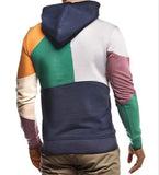 WIAOFELLAS  -  Men's Sweatshirt Color Block Hoodies Pullover Jacket Patchwork Hoodies Men Casual Hoodies Hip Hop Hooded Sweatshirts Autumn