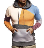 WIAOFELLAS  -  Men's Sweatshirt Color Block Hoodies Pullover Jacket Patchwork Hoodies Men Casual Hoodies Hip Hop Hooded Sweatshirts Autumn