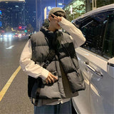 WIAOFELLAS  -  Men Jacket Vest Autumn Winter Fashion Warm Thick Cotton Coats Leisure Streetwear Loose Outerwear Male Sleeveless Vest