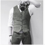 frat outfits Men's Suit Vest Slim-Fit Herringbone Vest Casual Business Professional Formal Wear Best Man Men's Dress 12