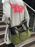 WIAOFELLAS  -  Messenger Bag Boys Canvas Bag Fashion Brand Messenger Bag New Casual Street Trend Fashion Youth Shoulder Bag