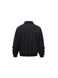 WIAOFELLAS  -  Loose Contrast Paneled Zipper Jeans Coat Mens Lamb Fleece Denim Jacket Washed Distressed Streetwear Cpwboy Top