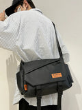 WIAOFELLAS  -  Retro messenger bag men's design simple shoulder bag fashion messenger bag students' class bag
