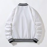 WIAOFELLAS  -  Spring Autumn Solid Color Baseball Coat Fashion Casual All Quality Fabric Breathable Comfortable Durable Standard Crisp Version
