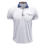 WIAOFELLAS  -  Summer New Men's Polo Shirts Casual Short-Sleeved Trip Fashion Pocket T-Shirt Man Breathable Polo Shirt Men Clothing