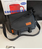 WIAOFELLAS  -  Retro messenger bag men's design simple shoulder bag fashion messenger bag students' class bag