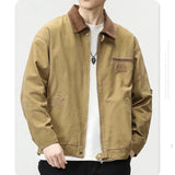 Wiaofellas  -  Spring and Autumn New Trendy Men's Fashion Laps Loose Work Jacket Men's High-end American Style Jacket