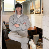 Wiaofellas  -  Spring  fashion new sports men's sweastshirt set Hooded collar tops + straight-leg pants Two-piece Handsome Outfit