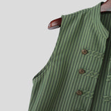 Wiaofellas  -  Men's Shirt Solid Color Lapel Half Sleeve Off Shoulder Hollow Out Men Clothes Loose Streetwear Fashion Casual Tops