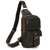 WIAOFELLAS  -  Luxury Male Chest Bags Genuine Leather Crossbody Bag Men Sling Chest Pack for Men Chest Bag Leather casual men one shoulder bag