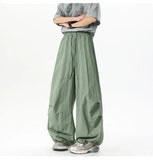 WIAOFELLAS  -  Unisex Pants Wide Leg Athletic Lounge Pants Spring Summer Lightweight Stretch Waist Casual Sportswear Joggers Loose Thin Comfort