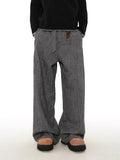 WIAOFELLAS  -  American retro old money style bamboo joint strap draped suit pants men and women spring loose straight casual trousers