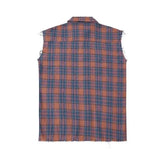 WIAOFELLAS  -  American Hip-hop Retro Vintage Plaid Sleeveless Vest Men Women Korean Style Summer Trend Street Lapel Work Vest Jacket Aesthetic